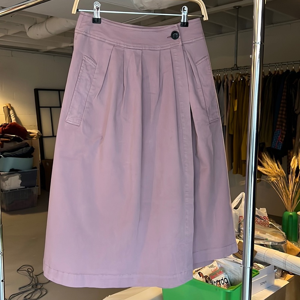 Essentiel Antwerp lilac wrap skirt with front pockets